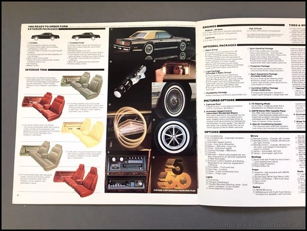 1980 Chrysler Cordoba Original Car Sales Brochure Catalog - Image 4 of 4