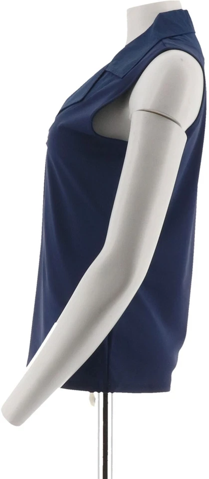 Kathleen Kirkwood Dictrac-Ease Notch Collar Camisole Navy XS NWOT (609) - Image 2 of 4