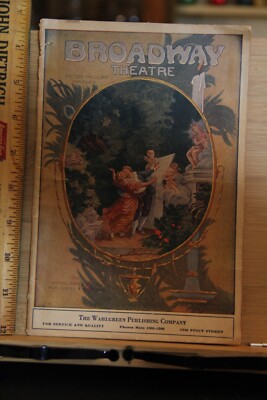 Program Weekly Broadway Theatre Denver Colorado July 12 1925 used wear tear