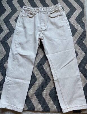 Reclaimed Vintage Women's Loose Fit Jean Off White US Size NWOT