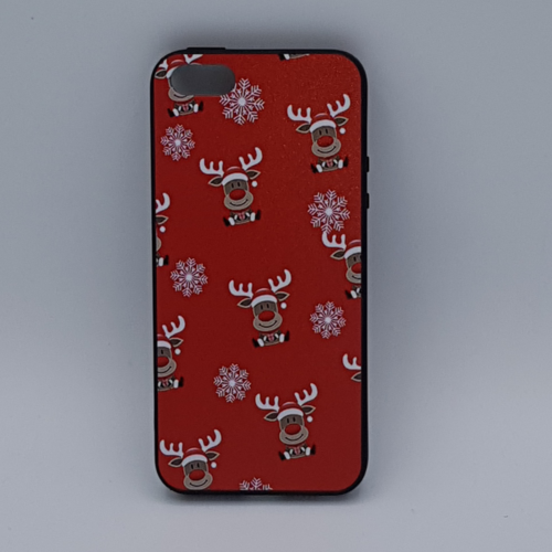 iPhone 5, 5s, SE hoesje  - kerst - Rudolf rednose - rood - Afbeelding 1 van 1