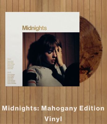 TAYLOR SWIFT MIDNIGHTS LIMITED EDITION MAHOGANY Vinyl LP -NEW, MIP