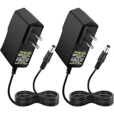 2 Pack 12V 1A AC/DC Power Supply 100-240V AC to DC 12V 1A Power Adapter 12W 1...