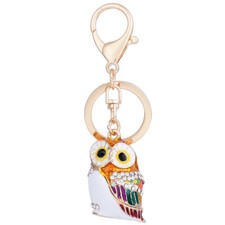 3 5cm Multi-Color Owl Pendant Car Key Ring Key Chain Women's Handbag Keychain