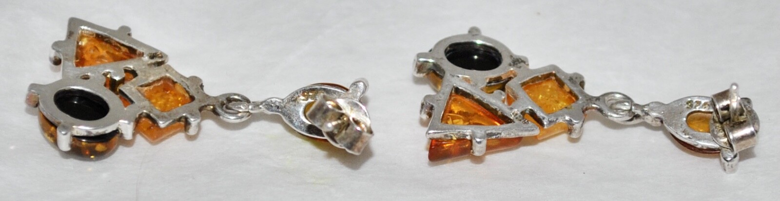 Estate Triangular Shape Sterling Silver Baltic, Y… - image 4