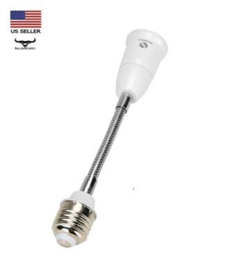 7.8'' Flexible Light Bulb Lamp Socket Adapter Extender 360° Adjustable E26/E27