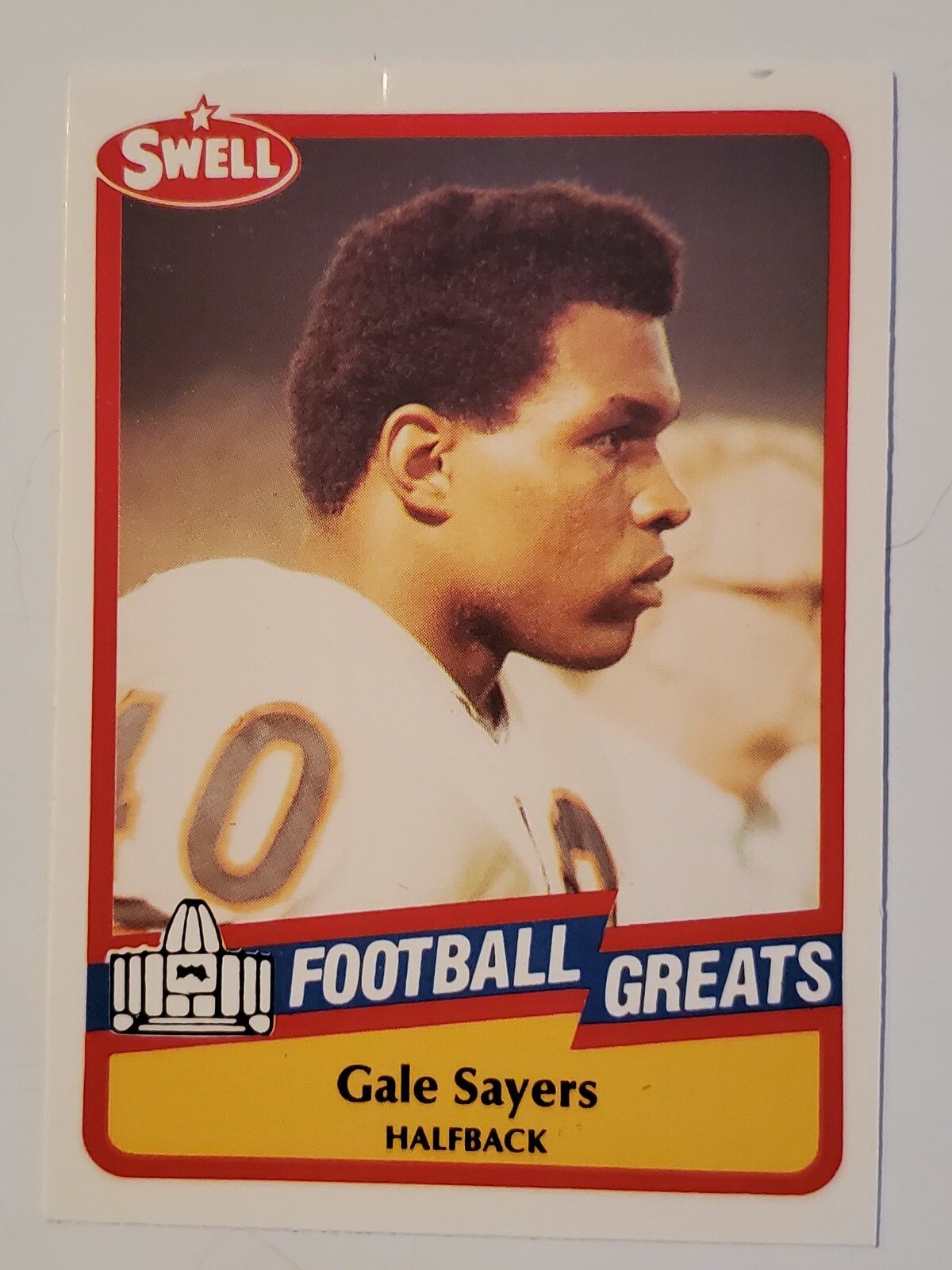 SWELL Pro Football Hall of Fame GALE SAYERS 1989 Authentic #102 FOOTBALL GREATS