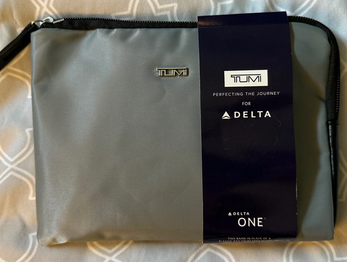 Delta Air Lines TUMI Delta One First Class Gray Amenity Kit Bag