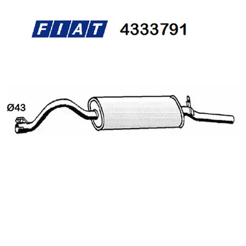 Hinterer SchalldÄMpfer Fiat 131 Mirafiori Original 4333791-image