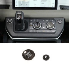 For Defender 2020-2022 Dry Carbon Fiber One-Click Startup Switch Button Cover 2*