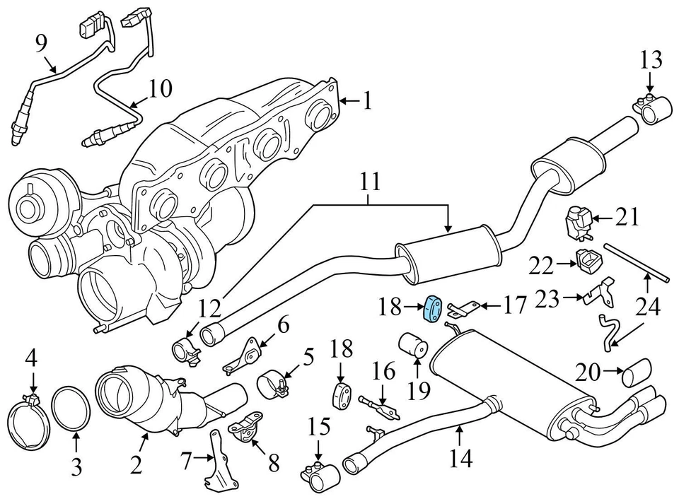 2013-2017 BMW X3 — резиновое крепление для выхлопной системы 7612903 - Изображение 3 из 4
