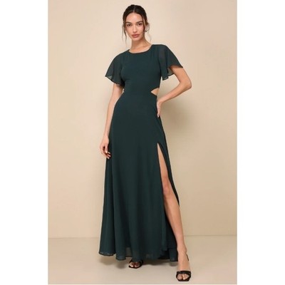 green emerald velvet dress Forest Green Pleated Bodice Long Sleeve Maxi Dress – PinkBlush
