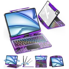SIEBITU Clear Wireless Keyboard Case for iPad Air 11-inch M3 2025/M2 2024  ...