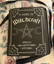 Black Small Witchcraft Graphic Crossbody Bag w/ Detachable Strap