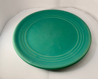 Vintage Bauer Pottery 9.5'' Luncheon Plate Green Ring - EXCELLENT CONDITION