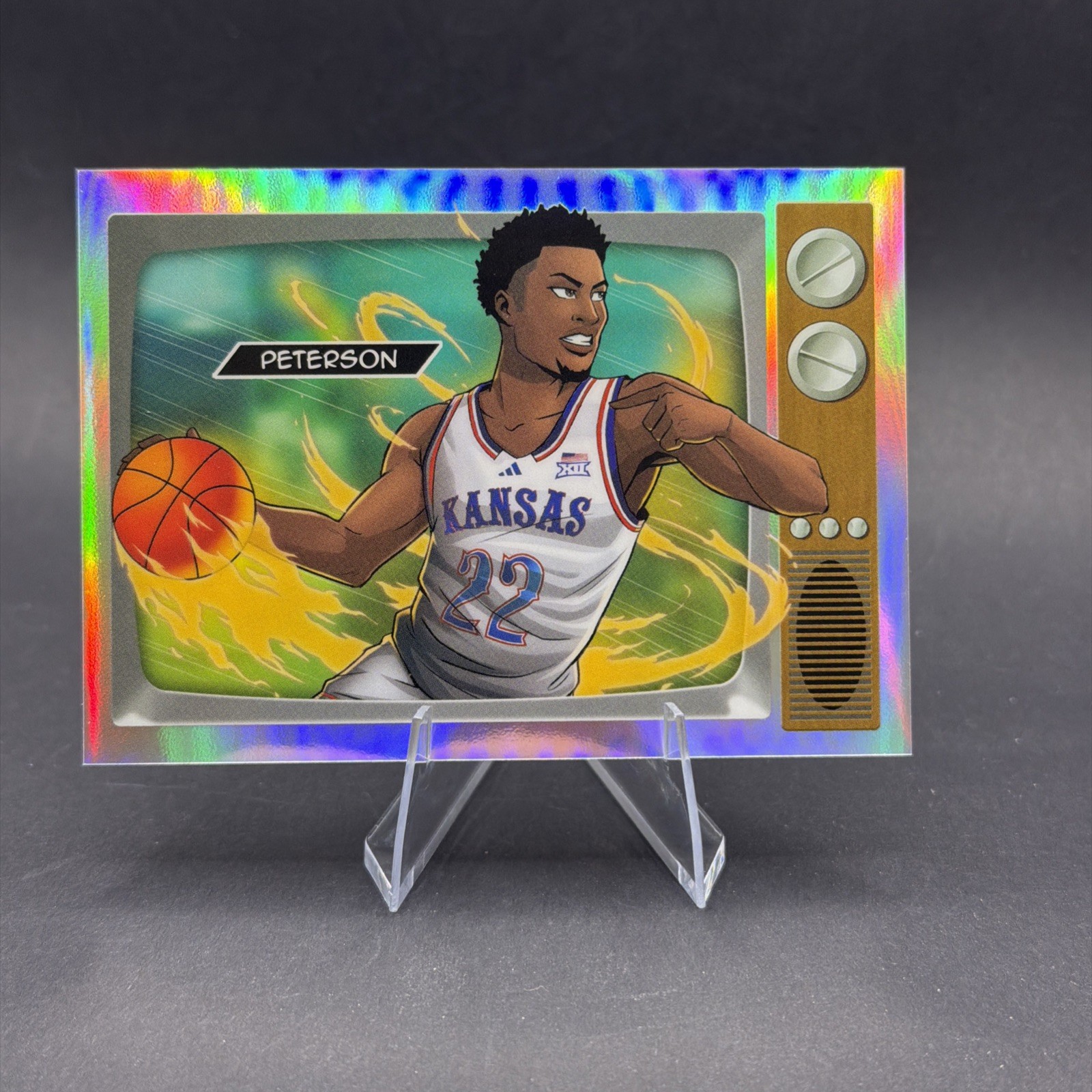 2025-26 Bowman Chrome DARRYN PETERSON ANIME Refractor SSP Case Hit NIL-A2 Kansas