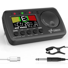 Sondery 3 in 1 Digital Metronome Tuner for All Instruments, Rechargeable with