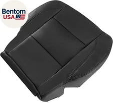 Driver Side Bottom Replacement Leather Seat Cover Black Compatible with Nissan T