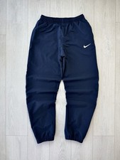 Vintage Y2K Nike Baggy Track Pants Joggers Size Men's M Blue Windbreaker 00s 90s