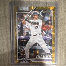 Topps 2026 Gold Rookie Kyle Karros Colorado Rockies 50/50 BOOKEND 🔥🔥🔥