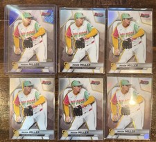 2025 Bowman's Best Mason Miller Lot of 6 Refractor, Purple Wave /250, Base Padre
