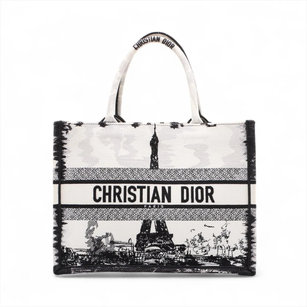 Christian Dior Book Tote Medium canvas Tote bag White x black