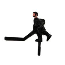 Shelti Dome Bubble Hockey Player - Black Short Stick