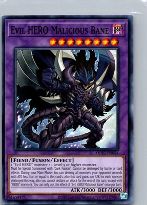 Evil HERO Malicious Bane OP27-EN021 OTS Official Tournament Pack 27 Unlimited NM