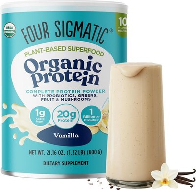 Four Sigmatic Bio Proteinpulver auf pflanzlicher Basis, Vanille - 600g