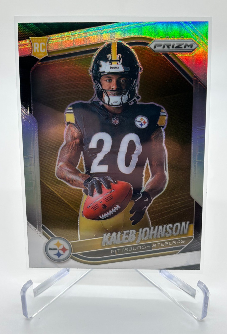 2025 Panini Prizm Kaleb Johnson Silver Prizm Image Variation #436 Steelers RC