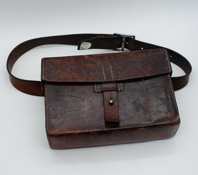 WW2 Swiss Army Military Officer Leather Bag Medic Paramedic 1939