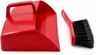 Red Hill Brush Enclosed Plastic Dustpan 12" with Hand Brush