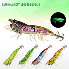 5PCS/Set 11.8cm/20g Noctilucent Fishing Lures Soft Feet Shrimp Hard Bait Bass