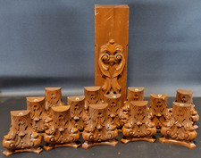Raymond Enkeboll Designs 1996 Solid Wood Maple Stain Corbel Acanthus Motifs LOT