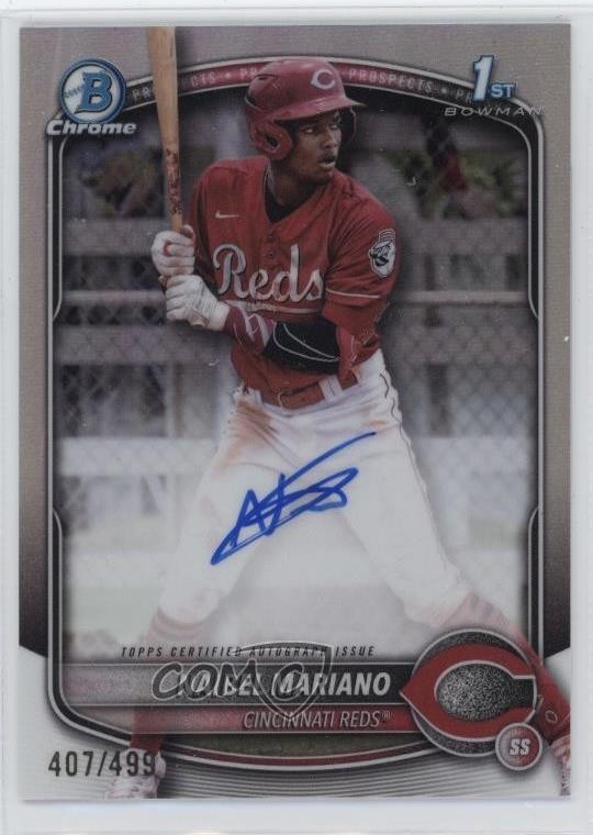 2025 Bowman Chrome Prospect Auto Refractor 407/499 Naibel Mariano #CPA-NM