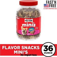 Milk Bone Flavor Snacks Mini Dog Biscuits, Flavored Crunchy Dog Treats, 36 oz