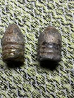 2 Civil War .58 Caliber Minie Ball Bullets ~ Base Marked ~Dug Virginia Relics
