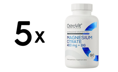 5 x OstroVit Magnesium Citrate Tabs - 90 tabs (91,96 EUR/kg)