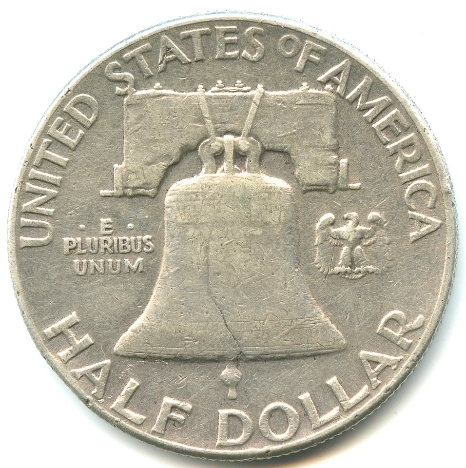 Mezzo dollaro argento USA Franklin 1949 n. 6381 - Immagine 2 di 2
