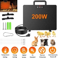 Chicken Coop Heater Radiant Chicken Heater for Inside Coop 200W Adjustable Temp