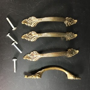 (4) Amerock Natural Elegance Burnished Brass 3" Cabinet Pull Handles BP1330 A