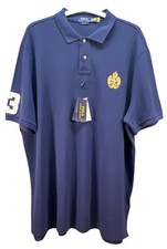Polo Ralph Lauren Big Triple pony Mesh Classic Fit Polo Shirt Blue Men  s XXL