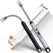 Upgraded 2 Pack Electric Candle Lighter Windproof with 360° Flexible Neck & S...