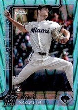 2025 Topps Chrome #157 Adam Mazur Aqua Raywave Refractors #/199