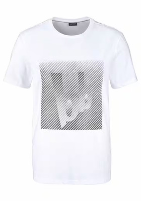 Bruno Banani Mens T-Shirt White Print Motif Short Sleeve Crew Neck Tee S (44/46)