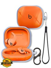 Clear TPU Case for Beats Powerbeats Fit Earbuds with Carabiner