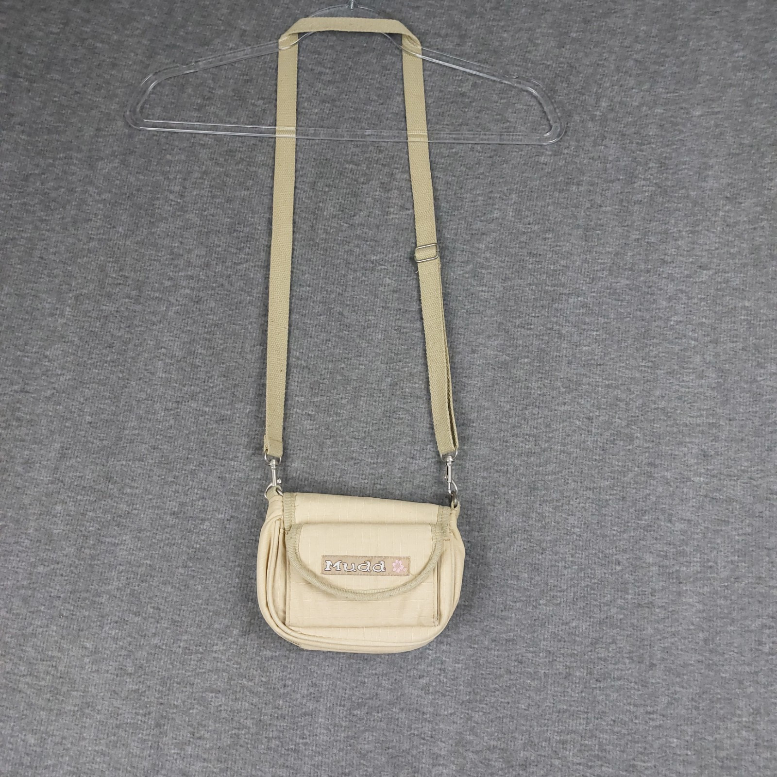 MUDD WOMENS Y2K VINTAGE TAN NEUTRAL MICRO MINI CARGO CROSD BODY WALLET PURSE