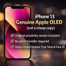 Genuine Pulled iPhone 13 OLED Display Screen – Grade A+ Diagnosible (Re - Glass)