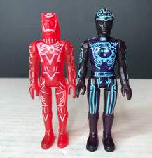 Product Image: Vintage 1982 TOMY TRON Flynn & Sark Figures Lot NO Glow Discs Disney