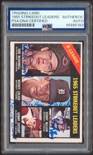 McDowell, Lolich, Siebert, McLain Signed 1966 Topps #226 Auto AU PSA Card